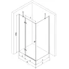 Mexen Roma 70 x 80 cm Hinged Shower Enclosure, Graphite, Chrome + Flat Tray, White - 854-070-080-01-40-4010