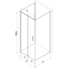 Mexen Exo-F 3S kabina prysznicowa 3-ścienna składana 100 x 120 cm, transparent, chrom - 816-100-120-01-00-3S