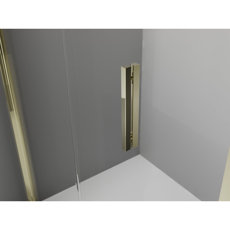 Mexen Exo-F 3S τρίπλευρη πτυσσόμενη καμπίνα ντους 95 x 85 cm, διαφανής, χρυσή