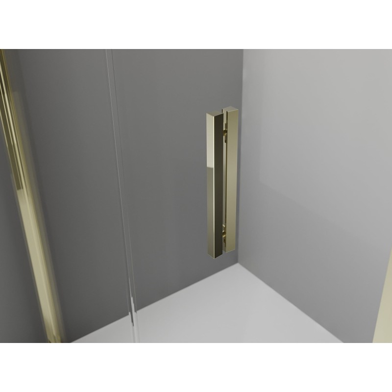 Mexen Exo-3S kabina prysznicowa 3-ścienna składana 100 x 95 cm, transparent, złota - 816-100-095-50-00-3S
