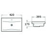 Mexen Emma recessed countertop washbasin 42 x 39 cm, white - 25054200
