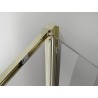 Mexen Exo-F 3S kabina prysznicowa 3-ścienna składana 75 x 120 cm, transparent, złota - 816-075-120-50-00-3S
