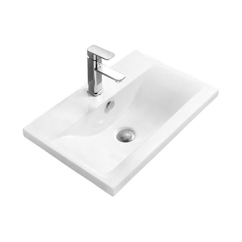 Mexen Emma lavabo encastré dans le plan de travail 42 x 39 cm, blanc - 25054200
