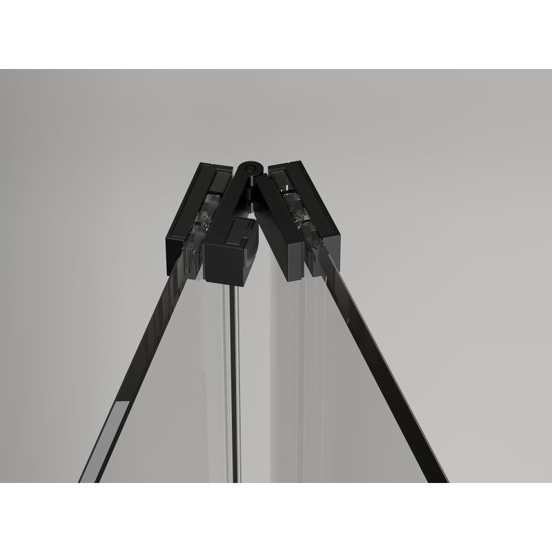 Mexen Exo-F 3S cabine de douche 3 côtés pliable 100 x 95 cm, transparent, noir - 816-100-095-70-00-3S