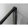 Mexen Exo-F 3S cabina de ducha plegable de 3 lados 85 x 120 cm, transparente, negra - 816-085-120-70-00-3S