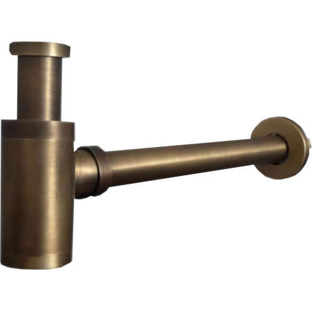 Mexen round semi-siphon for washbasin, antique bronze - 79950-30