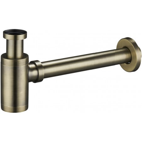 Mexen round washbasin semi-siphon, antique brass - 79950-40