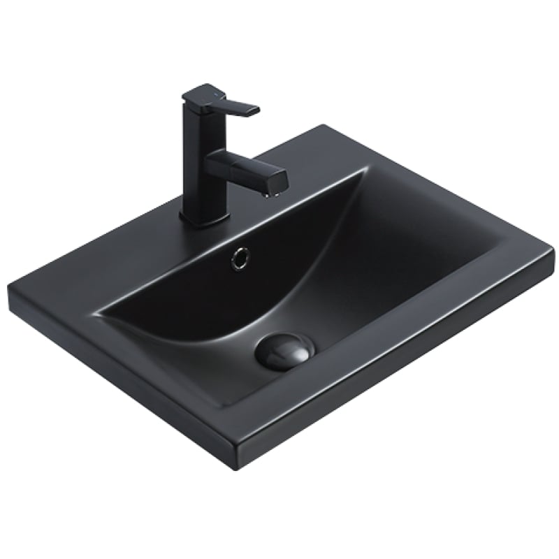 Mexen Emma recessed sink 51 x 39 cm, matte black - 25055185