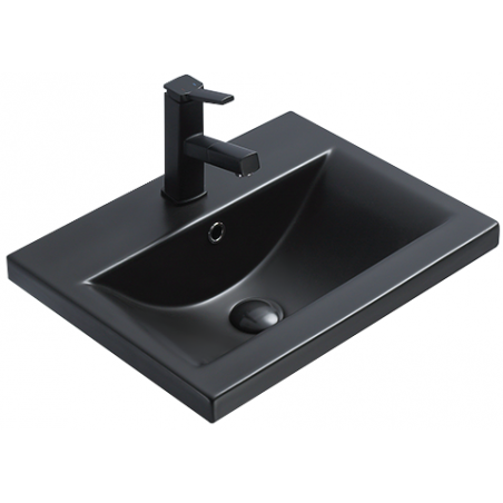 Mexen Emma lavabo empotrado en encimera 51 x 39 cm, negro mate - 25055185