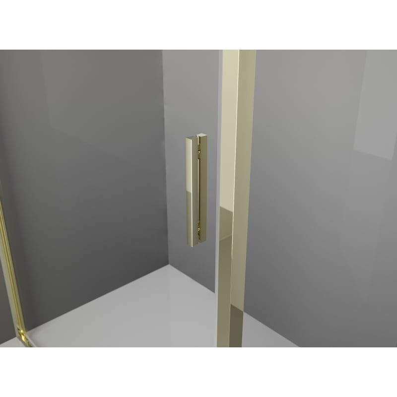 Mexen Exo-R 3S 3-seitige Duschkabine zum Schwenken 130 x 70 cm, transparent, gold - 819-130-070-50-00-3S