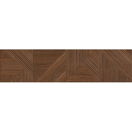 Mexen Ideal  Cherry glazed rectified porcelain stoneware G1, wood-like wall tile 120 x 30 cm, matte - TL701-120-030-51