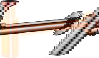 Mexen halber runder Waschtischsiphon, Roségold - 79950-60