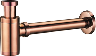 Mexen round sink bottle trap, rose gold - 79950-60
