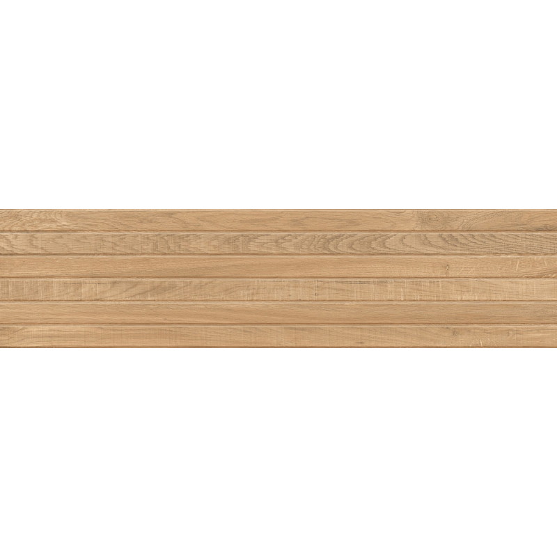 Mexen Western Wood Almendra gres esmaltado rectificado G1, azulejo imitación madera para pared 120 x 30 cm, mate