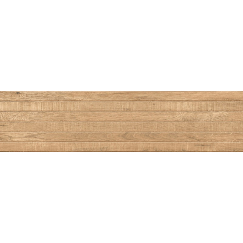 Mexen Western Wood Gres esmaltado amêndoa ajustado G1, azulejo decorativo de parede 120 x 30 cm, mate - TL702-120-030-50