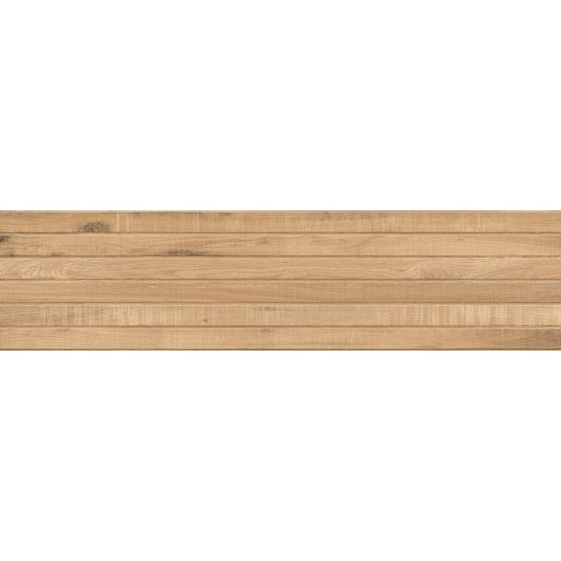 Mexen Western Wood Almond glazed rectified stoneware G1, wood-like wall tile 120 x 30 cm, matte - TL702-120-030-50