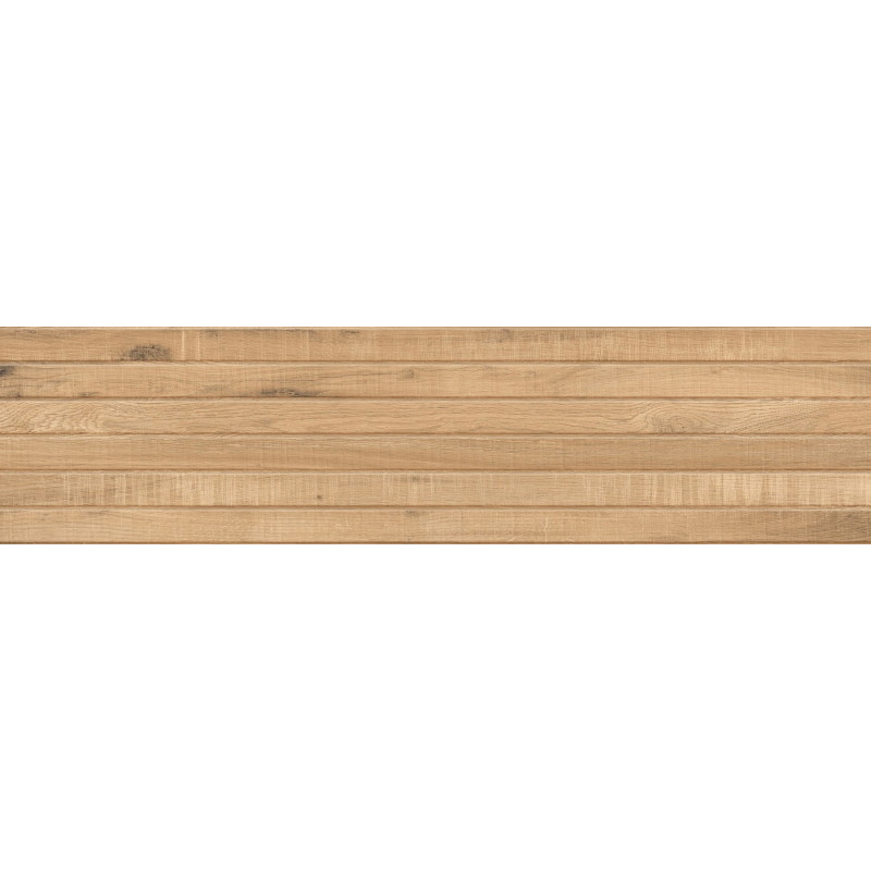Mexen Western Wood Gres esmaltado amêndoa ajustado G1, azulejo decorativo de parede 120 x 30 cm, mate - TL702-120-030-50