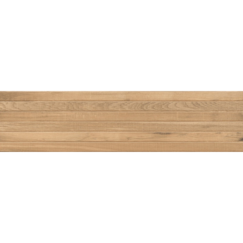Mexen Western Wood Almendra gres esmaltado rectificado G1, azulejo imitación madera para pared 120 x 30 cm, mate