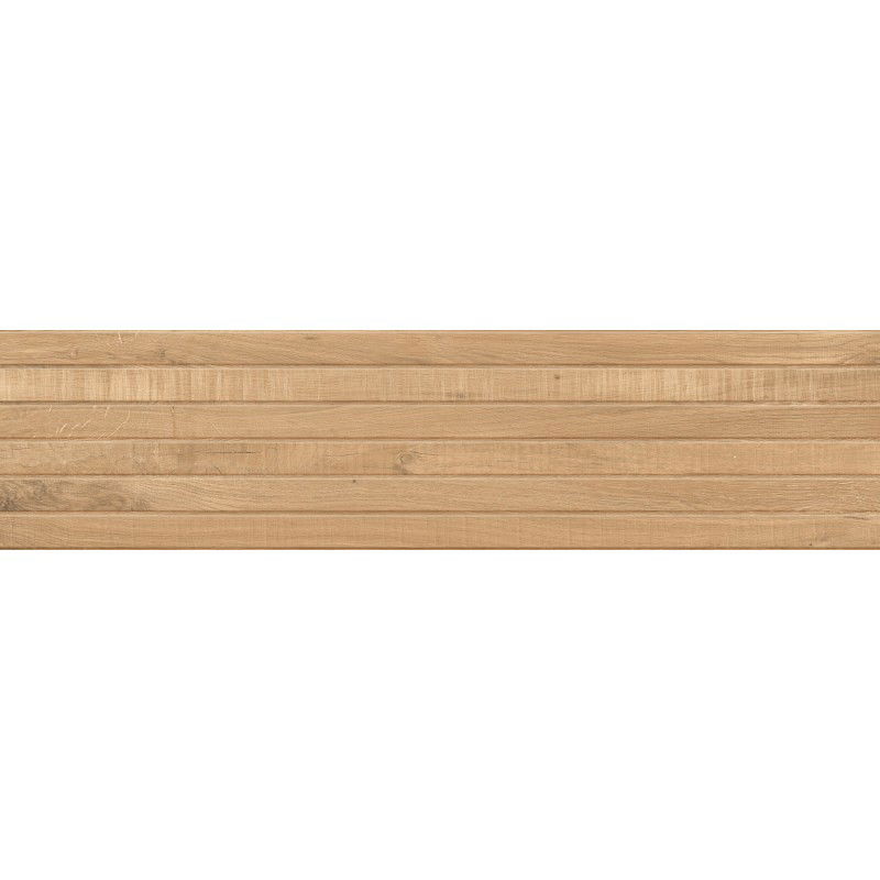 Mexen Western Wood Mandeļu glazēta akmensmasa, sienas flīze, līdzīga kokam, rektificēta, 120 x 30 cm, matēta