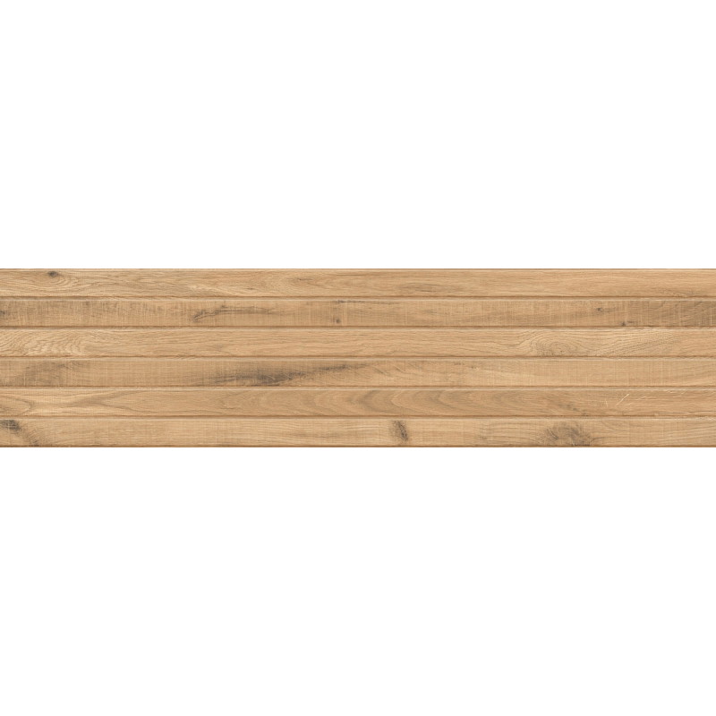 Mexen Western Wood Gres esmaltado amêndoa ajustado G1, azulejo decorativo de parede 120 x 30 cm, mate - TL702-120-030-50