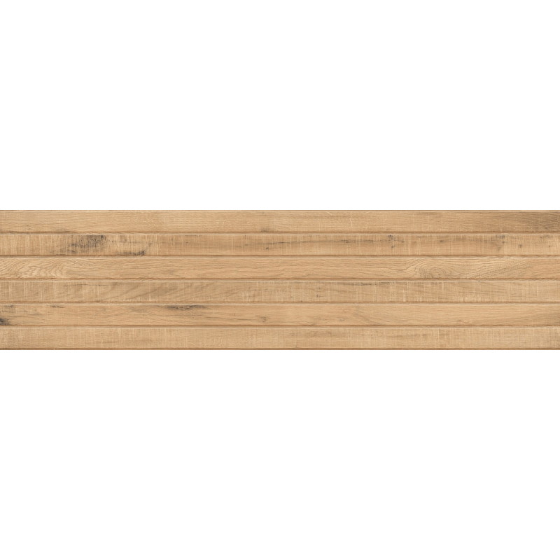 Mexen Western Wood Almendra gres esmaltado rectificado G1, azulejo imitación madera para pared 120 x 30 cm, mate
