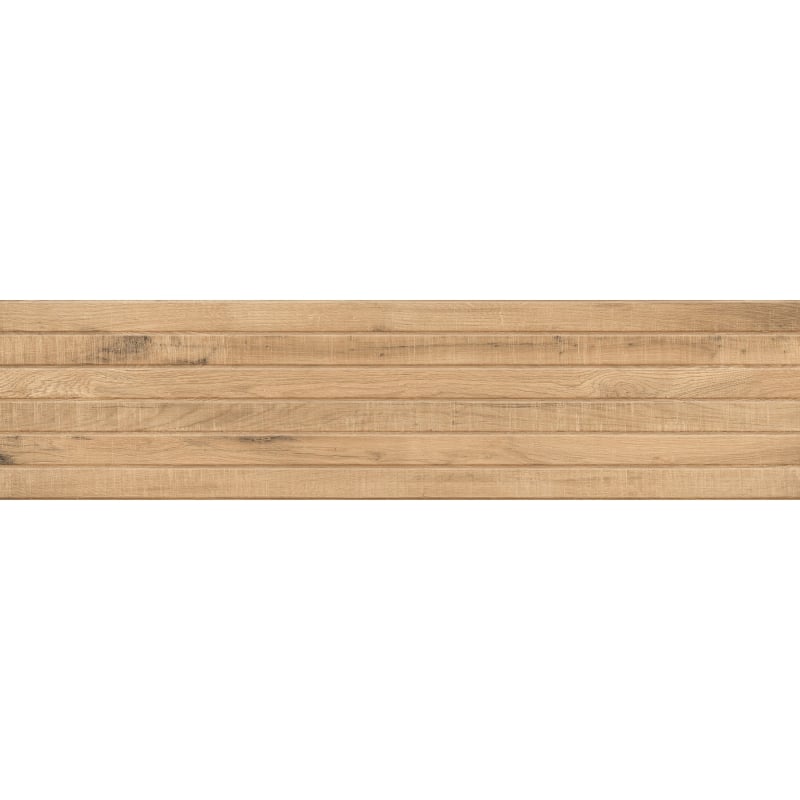 Mexen Western Wood Almond glazed rectified stoneware G1, wood-like wall tile 120 x 30 cm, matte - TL702-120-030-50