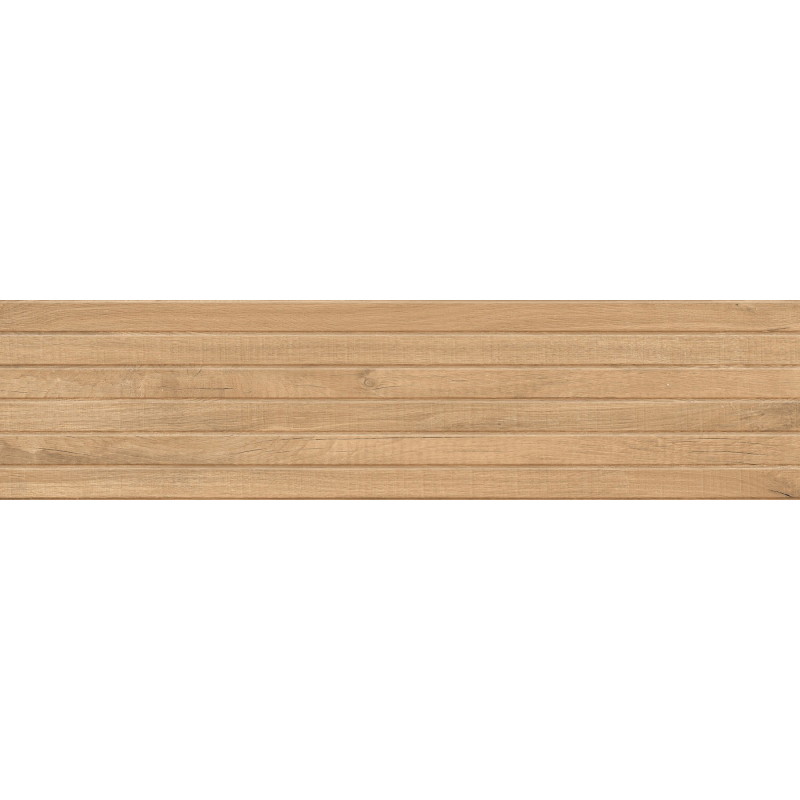 Mexen Western Wood Almendra gres esmaltado rectificado G1, azulejo imitación madera para pared 120 x 30 cm, mate