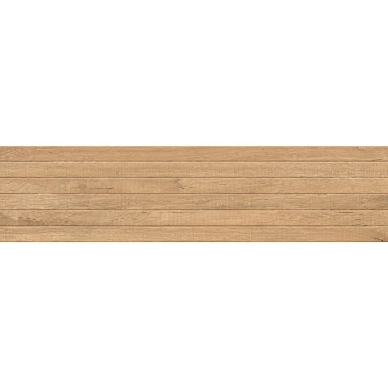 Mexen Western Wood Almond glazed rectified stoneware G1, wood-like wall tile 120 x 30 cm, matte - TL702-120-030-50