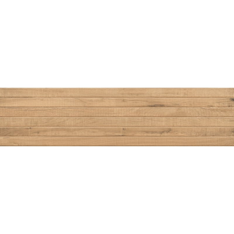 Mexen Western Wood Almond glazed rectified stoneware G1, wood-like wall tile 120 x 30 cm, matte - TL702-120-030-50