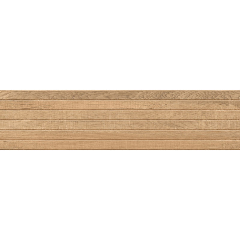 Mexen Western Wood Almendra gres esmaltado rectificado G1, azulejo imitación madera para pared 120 x 30 cm, mate
