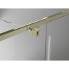 Mexen Exo-R 3S cabina de ducha 3-​paredes abatible 120 x 80 cm, transparente, dorada - 819-120-080-50-00-3S