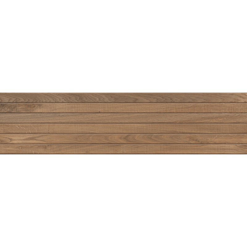 Mexen Western Wood Bruno gres smaltato rettificato G1, piastrella effetto legno da parete 120 x 30 cm, opaco - TL702-120-030-51