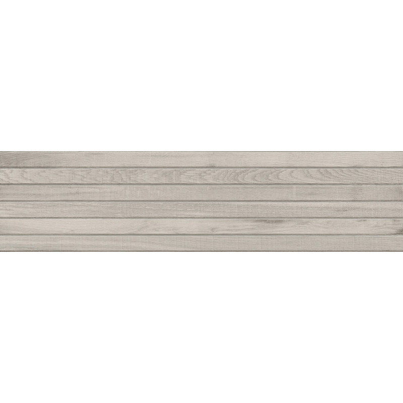 Mexen Western Wood Gris grés vidrado retificado G1, azulejo de parede tipo madeira 120 x 30 cm, mate - TL702-120-030-52