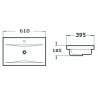 Mexen Emma inleg wastafel 61 x 39 cm, wit - 25056100