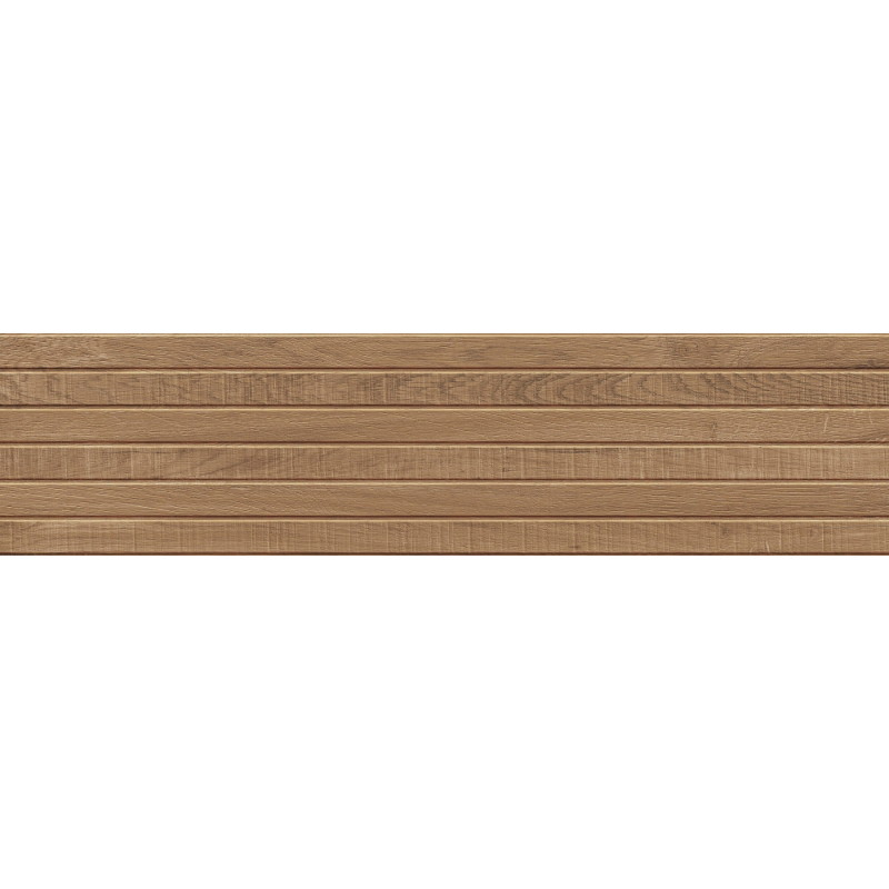 Mexen Western Wood Walnuss glasiertes rektifiziertes Feinsteinzeug G1, holzähnliche Wandfliese 120 x 30 cm, matt
