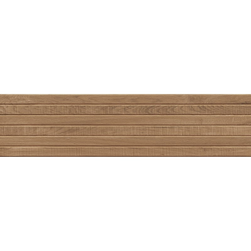 Mexen Western Wood Walnut Glazed Rectified Porcelain Stoneware, Wood-like Wall Tile 120 x 30 cm, Matte - TL702-120-030-54