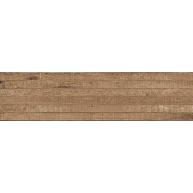 Mexen Western Wood Walnut Glazed Rectified Porcelain Stoneware, Wood-like Wall Tile 120 x 30 cm, Matte - TL702-120-030-54