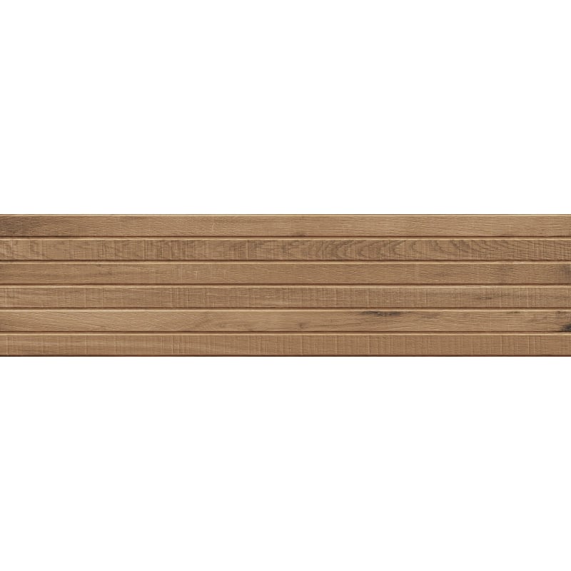 Mexen Western Wood Walnut Glazed Rectified Porcelain Stoneware, Wood-like Wall Tile 120 x 30 cm, Matte - TL702-120-030-54