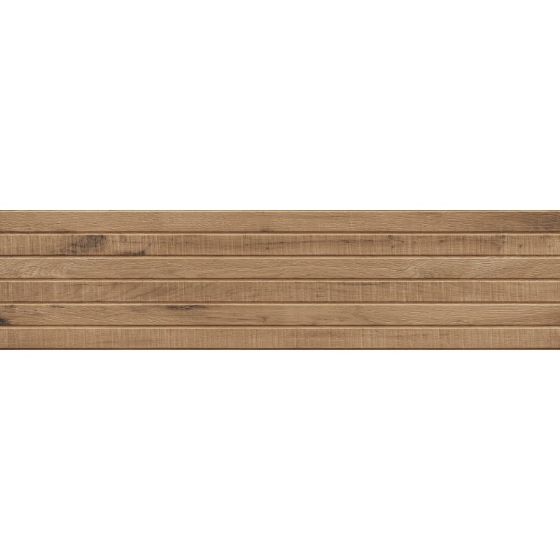 Mexen Western Wood Walnut Glazed Rectified Porcelain Stoneware, Wood-like Wall Tile 120 x 30 cm, Matte - TL702-120-030-54