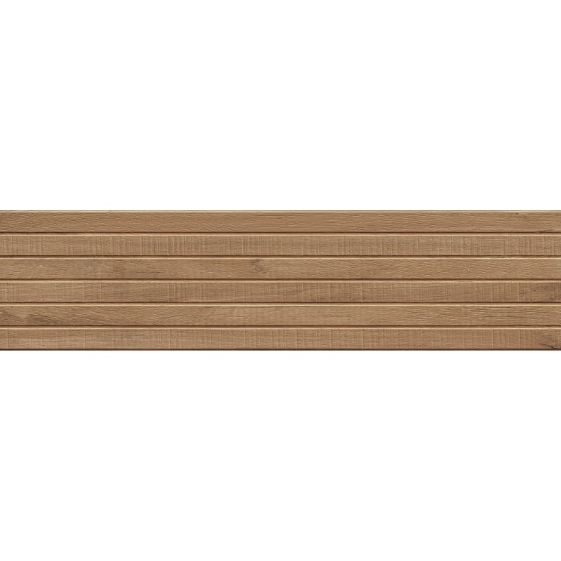 Mexen Western Wood Walnut Glazed Rectified Porcelain Stoneware, Wood-like Wall Tile 120 x 30 cm, Matte - TL702-120-030-54