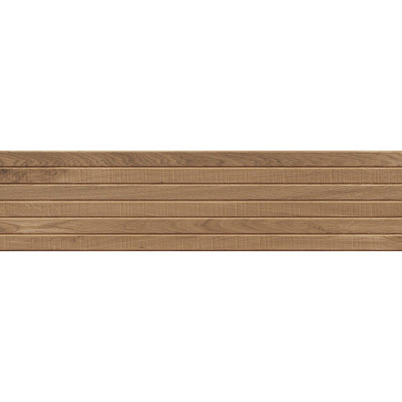 Mexen Western Wood Gres émaillé rectifié noyer G1, carreau mural aspect bois 120 x 30 cm, mat - TL702-120-030-54