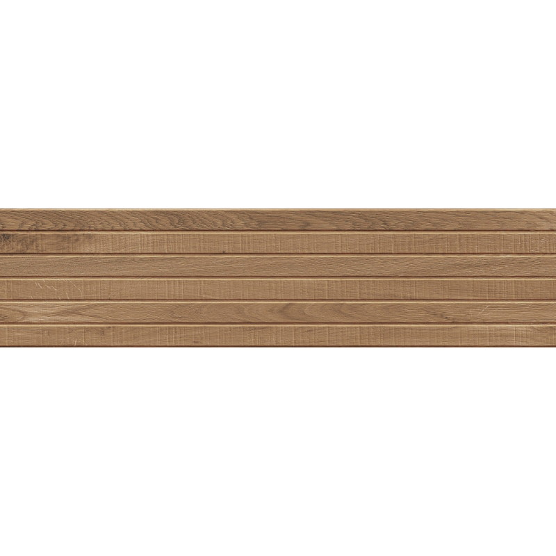 Mexen Western Wood Walnuss glasiertes rektifiziertes Feinsteinzeug G1, holzähnliche Wandfliese 120 x 30 cm, matt