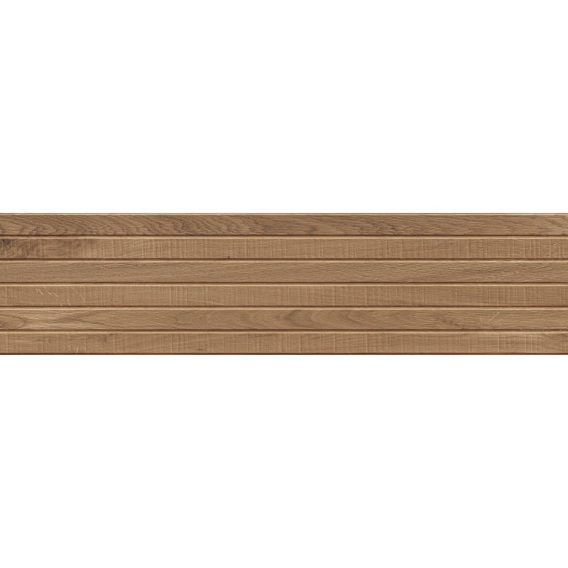 Mexen Western Wood Walnut Glazed Rectified Porcelain Stoneware, Wood-like Wall Tile 120 x 30 cm, Matte - TL702-120-030-54