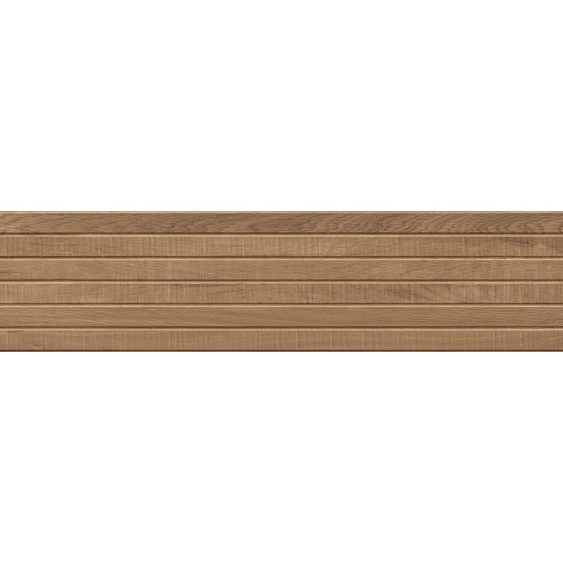 Mexen Western Wood Walnut Glazed Rectified Porcelain Stoneware, Wood-like Wall Tile 120 x 30 cm, Matte - TL702-120-030-54