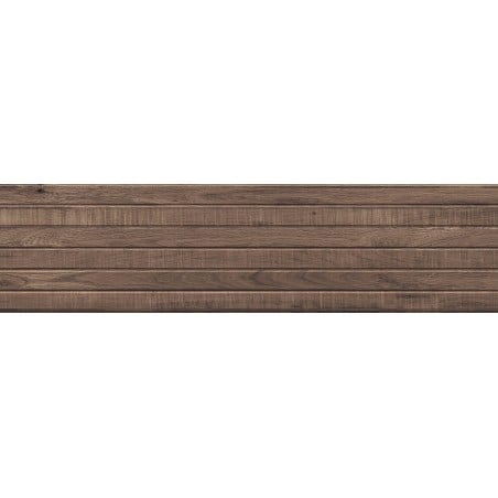 Mexen Western Wood Choco glazed rectified gres, wood-like wall tile 120 x 30 cm, matt - TL702-120-030-56