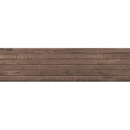 Mexen Western Wood Choco gres esmaltado rect. G1, azulejo imitación madera de pared 120 x 30 cm, mate - TL702-120-030-56