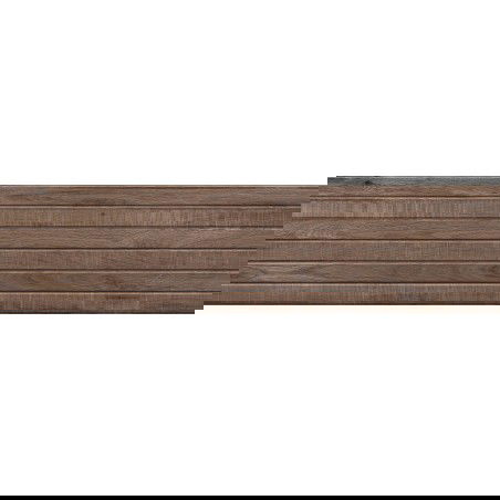 Mexen Western Wood Choco gepolijst gres gerectificeerd G1, houtachtige wandtegel 120 x 30 cm, mat - TL702-120-030-56