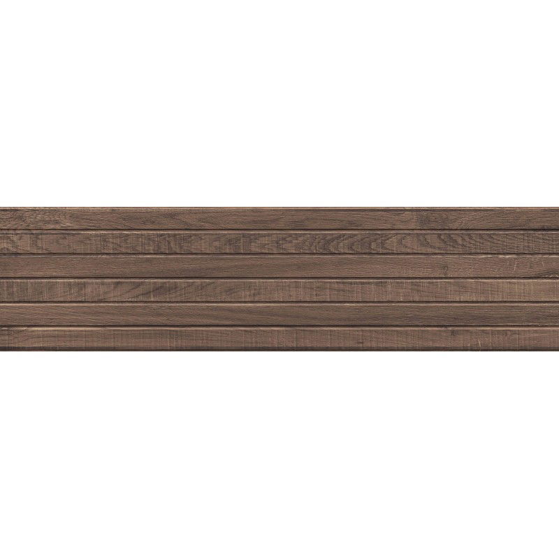 Mexen Western Wood Choco grès émaillé rect. G1, carreau mural effet bois 120 x 30 cm, mat - TL702-120-030-56