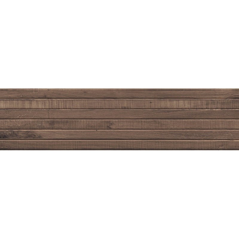 Mexen Western Wood Choco glazed rectified gres, wood-like wall tile 120 x 30 cm, matt - TL702-120-030-56