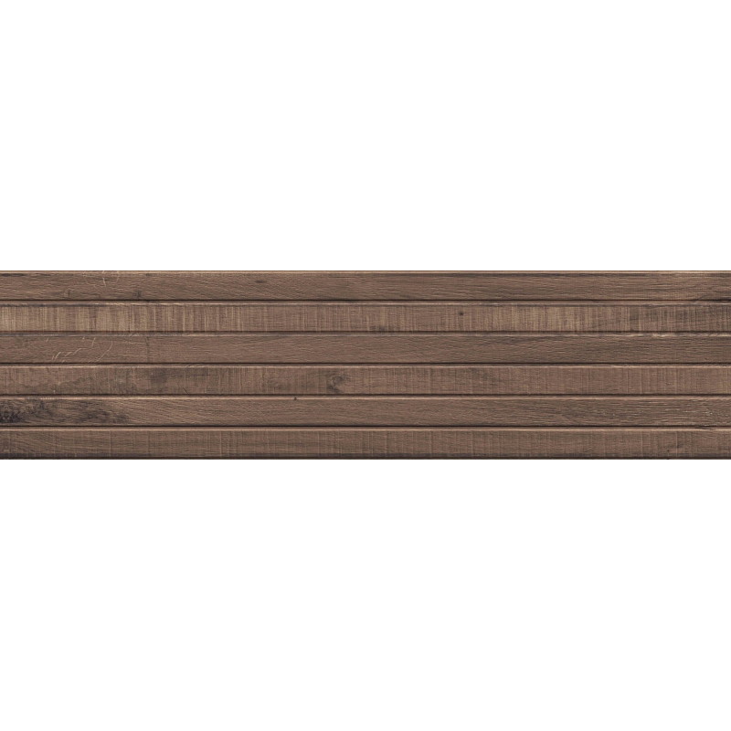 Mexen Western Wood Choco grés vidrado rect. G1, azulejo tipo madeira para parede 120 x 30 cm, mate - TL702-120-030-56